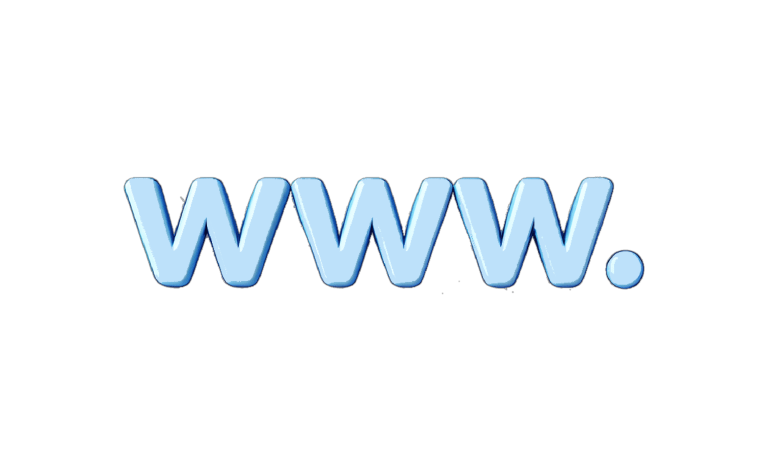 Text that reads "www." in a light blue, rounded font.